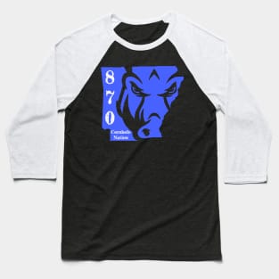 870 Hog Blue Baseball T-Shirt